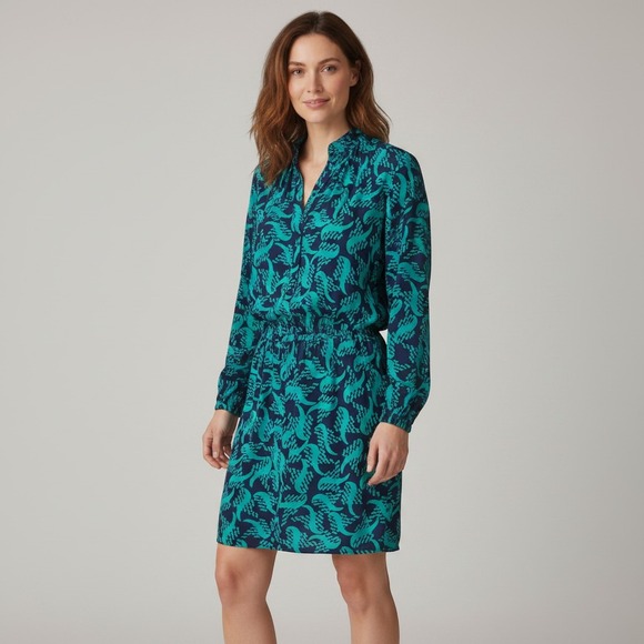 Diane Von Furstenberg Dresses & Skirts - Diane von Furstenberg Deandra Dress Women 10 Teal Blue 100% Silk DVF